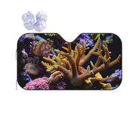 Coral Reef Sun Shade - Folding Car Front Window Sunshade for Cars SUV Trucks,Max UV Blocking and Keep The Vehicle Cool