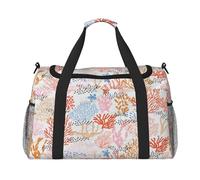 Coral Reef Travel Duffel Bag for Women Men,Print Polyester Tote Hand Luggage Bag with Shoulder Strap