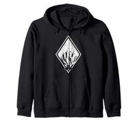 Coral Reef Vintage Ocean Scene Marine Nature Retro Style Zip Hoodie