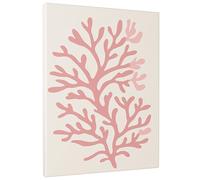 Coral Reef Wall Art, Peach Beige Abstract Canvas Prints, Modern Home Decor for Living Room, Bedroom, Office, Unframed 8x12 Inch