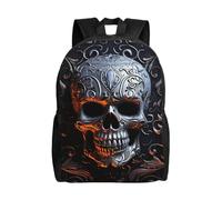 Coral Reef With Colorful Fish Laptop Backpack Water Resistant Travel Backpack Business Work Bag Computer Bag For Women Men, Cool Skull Graphics, One Size, Daypack Backpacks