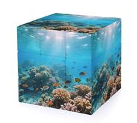 Coral Reefs and Seas Magic Cube,The Original 3x3 Cube,Speed Cube Problem-Solving Brain Teaser,Easy Turning Sensory Puzzle Toy,Sensory Stress Relief Form Fidget Toys