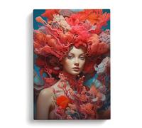 Coral Renaissance Art Canvas Wall Art Print 30x20 Inch