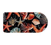 Coral Sea Star Conch Ocean Pattern Mouse Pad Gaming, 29.1 x13.8 inch Long Computer Keyboard Mouse Mat Non-Slip Base, Large Desk Pad for Gamer Office Home