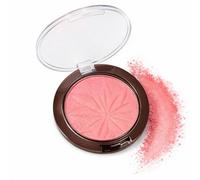 Coral Shimmer Portable Blusher Compact - Radiant Star-Embossed Powder for a Natural Glow, Lightweight & Buildable Cheek Makeup with Silky Finish, Ideal for Daily Wear, Touch-Ups & Travel