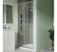 Coral Sliding Shower Door Chrome 6mm Glass 1000X1900mm