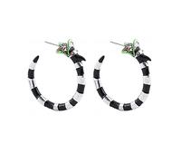 Coral Snake Earrings Halloween Sandworm Hoop Earrings for Women Men, Zinc, No Gemstone