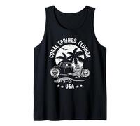 Coral Springs Florida Sunset Hotrod Alligator Design Tank Top