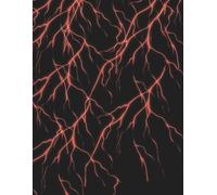 Coral Storm Notebook: College Ruled Lined Notebook with Neon Lightning Design