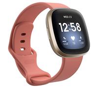 Coral Straps Compatible with Fitbit Sense Straps/ Fitbit Versa 3 Wristbands Soft Silicone Replacement Watch Bands for Women Men UK, Accessories Straps for Fit bit Sense/ Versa 3 for Small Wrist Size