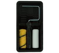 Coral 43102 Max Coat Paint Mini Roller Kit for Emulsion and Gloss, Black, 4 Inch 4 Piece Pack Set