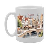 Coralgraph Inc 11oz Dishwasher-Safe Ceramic Mug Featuring Popular Cities & Capitals from Europe and Around The World (Bruges)