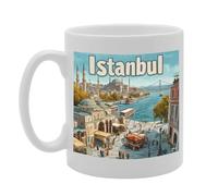 Coralgraph Inc 11oz Dishwasher-Safe Ceramic Mug Featuring Popular Cities & Capitals from Europe and Around The World (Istanbul)