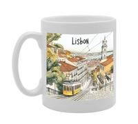 Coralgraph Inc 11oz Dishwasher-Safe Ceramic Mug Featuring Popular Cities & Capitals from Europe and Around The World (Lisbon)