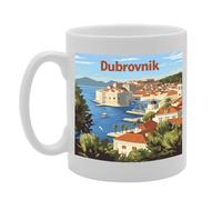 Coralgraph Inc 11oz Dishwasher-Safe Ceramic Mug Featuring Popular Cities & Capitals from Europe and Around The World (Dubrovnik)