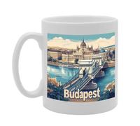 Coralgraph Inc 11oz Dishwasher-Safe Ceramic Mug Featuring Popular Cities & Capitals from Europe and Around The World (Budapest)