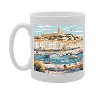 Coralgraph Inc 11oz Dishwasher-Safe Ceramic Mug Featuring Popular Cities & Capitals from Europe and Around The World (Marseille)