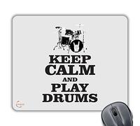 Coralgraph Inc CP350 Keep Calm and Play Drums Novelty Gift Printed PC Laptop Computer Mouse Mat Pad