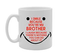 Coralgraph Inc MG1159 I Smile Because You're My Brother Novelty Gift Printed Tea Coffee Ceramic Mug