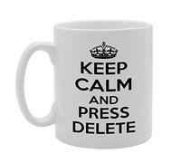 Coralgraph Inc MG1172 Keep Calm and Press Delete Novelty Gift Printed Tea Coffee Ceramic Mug