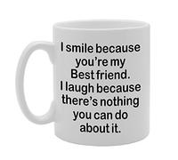 Coralgraph Inc MG1308 I Smile Because You're My Friend, I Laugh Because There is Nothing You CAN DO About IT Novelty Gift Printed Tea Coffee Ceramic Mug