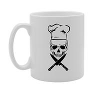 Coralgraph Inc MG1916 Skeleton Skull Chef Knife Gift Novelty Gift Printed Tea Coffee Ceramic Mug