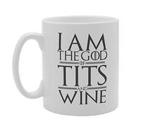 Coralgraph Inc MG1980 I Am The God of Tits and Wine Novelty Gift Printed Tea Coffee Ceramic Mug