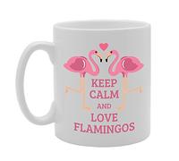 Coralgraph Inc MG3038 Keep Calm and Love Flamingos Novelty Gift Printed Tea Coffee Ceramic Mug