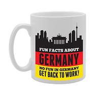 Coralgraph Inc MG3074 Fun Facts Germany 'No Fun in Germany Get Back to Work!' Novelty Gift Printed Tea Coffee Ceramic Mug