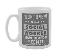Coralgraph Inc MG3202 You Dont Scare Me I Am Social Worker Novelty Gift Printed Tea Coffee Ceramic Mug