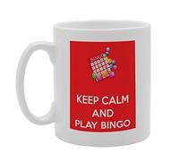 Coralgraph Inc MG3350 Keep Calm and Play Bingo Novelty Gift Printed Tea Coffee Ceramic Mug
