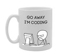 Coralgraph Inc MG3467 Go Away I'm Coding Novelty Gift Printed Tea Coffee Ceramic Mug