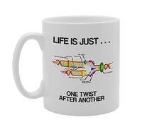 Coralgraph Inc MG3478 Life is Just One Twist After Another DNA Illustration Novelty Gift Printed Tea Coffee Ceramic Mug