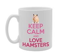 Coralgraph Inc MG350 Keep Calm and Love Hamsters Novelty Gift Printed Tea Coffee Ceramic Mug