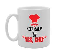 Coralgraph Inc MG3544 Keep Calm and Say Yes, Chef Novelty Gift Printed Tea Coffee Ceramic Mug