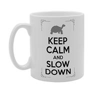 Coralgraph Inc MG4027 Keep Calm and Slow Down Novelty Gift Printed Tea Coffee Ceramic Mug
