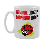 Coralgraph Inc MG4251 Beware Crazy Ladybird Lady Novelty Gift Printed Tea Coffee Cermic Mug
