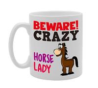 Coralgraph Inc MG4257 Beware Crazy Horse Lady (1 Horse) Novelty Gift Printed Tea Coffee Cermic Mug
