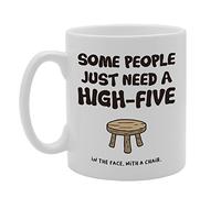 Coralgraph Inc MG4260 Some People Need A High-Five in The Face with A Chair Novelty Gift Printed Tea Coffee Cermic Mug