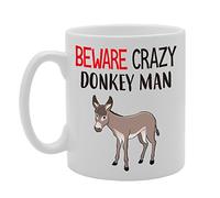 Coralgraph Inc MG4278 Beware Crazy Donkey Man Novelty Gift Printed Tea Coffee Cermic Mug