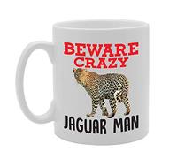 Coralgraph Inc MG4335 Beware Crazy Jaguar Man Novelty Gift Printed Tea Coffee Ceramic Mug