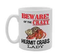 Coralgraph Inc MG4651 Beware!of The Crazy Hermit Crabs Lady Novelty Gift Printed Tea Coffee Ceramic Mug