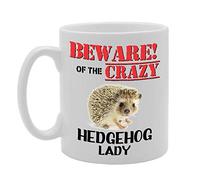 Coralgraph Inc MG4652 Beware!of The Crazy Hedgehog Lady Novelty Gift Printed Tea Coffee Ceramic Mug