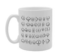 Coralgraph Inc MG4695 Funny Butt Types Illustration Novelty Gift Printed Tea Coffee Ceramic Mug