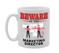 Coralgraph Inc MG4876 Beware of The Marketing Director Novelty Gift Printed Tea Coffee Ceramic Mug