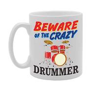 Coralgraph Inc MG5009 Beware of The Crazy Drummer Novelty Gift Printed Tea Coffee Ceramic Mug