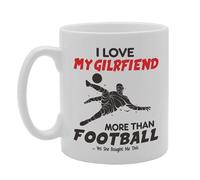 Coralgraph Inc MG5314 I Love My Girlfriend More Than Football .. Yes She Bought me This Tea Novelty Gift Printed Tea Coffee Ceramic Mug