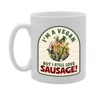 Coralgraph Inc MG5509 I'm A Vegan But I Still Love Sausage! Novelty Gift Printed Tea Coffee Ceramic Mug