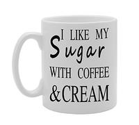 Coralgraph Inc MG634 I Like My Sugar with Coffee & Cream Novelty Gift Printed Tea Coffee Ceramic Mug