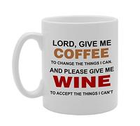 Coralgraph Inc MG965 Lord, GIVE ME Coffee, GIVE ME Wine Novelty Gift Printed Tea Coffee Ceramic Mug